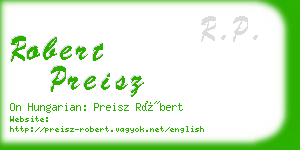 robert preisz business card
